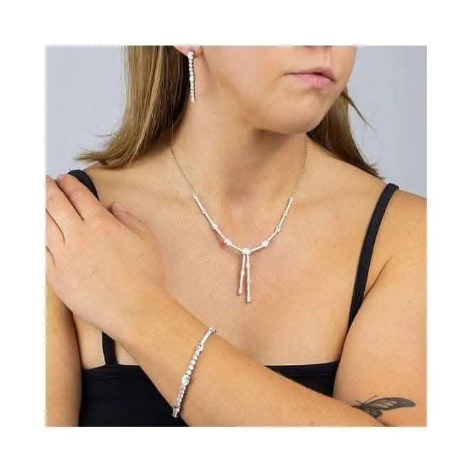 Zirconia Round & Oval Stones Bracelet B5329 Diamonfire Jewellery