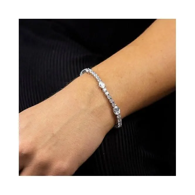 Zirconia Round & Oval Stones Bracelet B5329 Diamonfire Jewellery